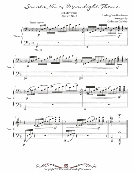 Sonata No 14 Movement 3 Sheet Music