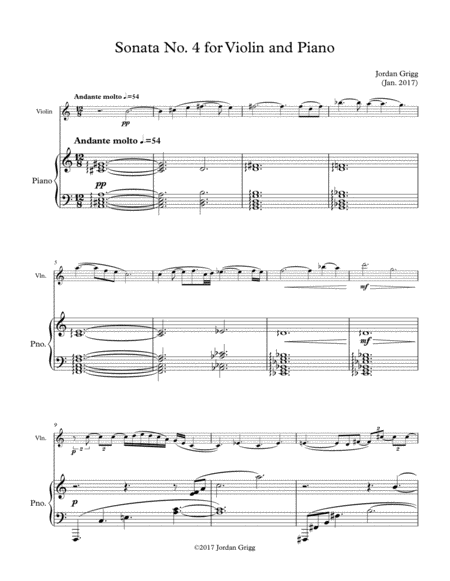 Free Sheet Music Sonata No 4 For Violin And Piano