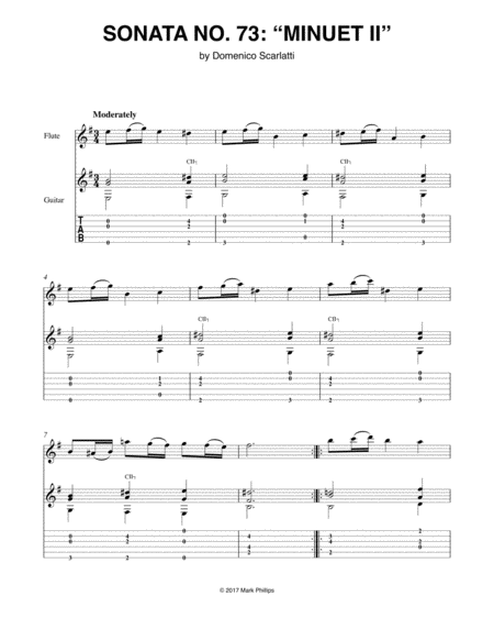 Free Sheet Music Sonata No 73 Minuet Ii