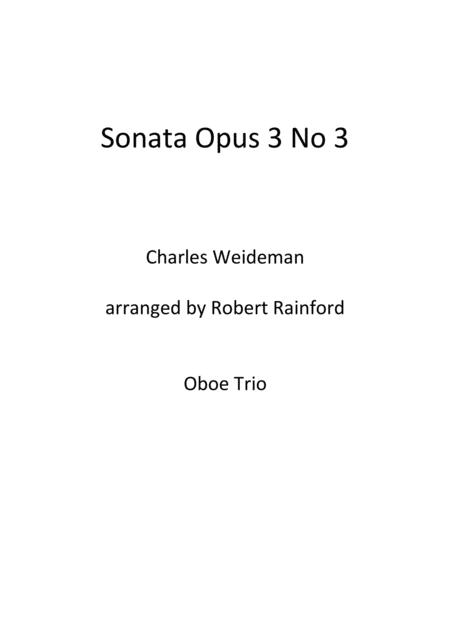 Free Sheet Music Sonata Opus 3 No 3