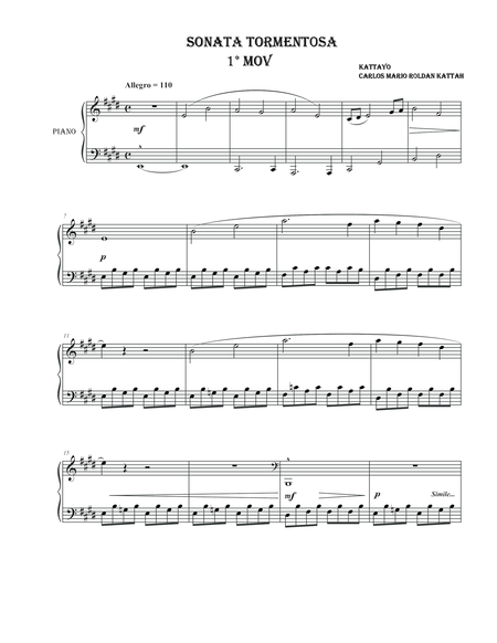 Sonata Tormentosa Sheet Music