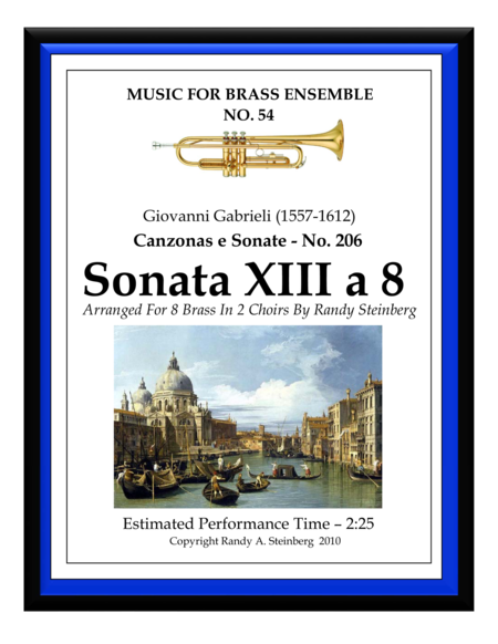 Sonata Xiii A 8 No 206 Sheet Music