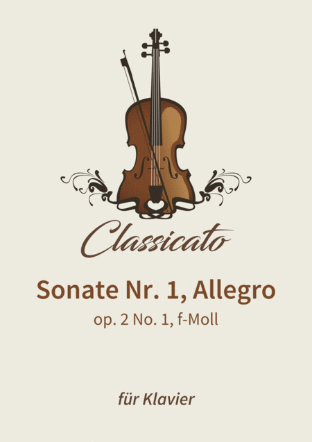 Sonate Nr 1 Allegro Sheet Music