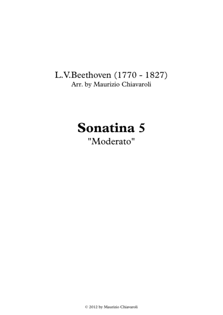 Sonatina 5 Sheet Music