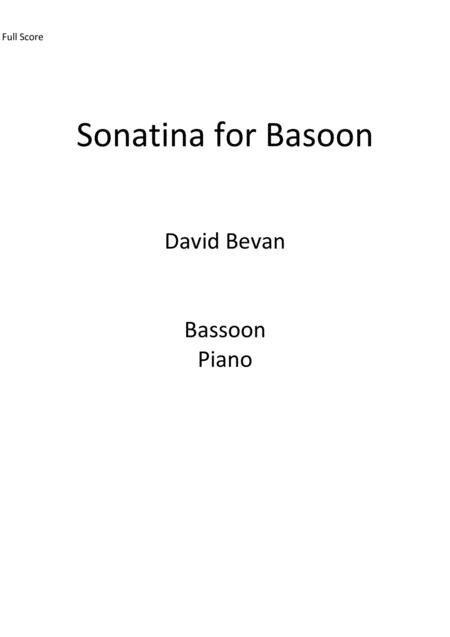 Sonatina For Bassoon Sheet Music