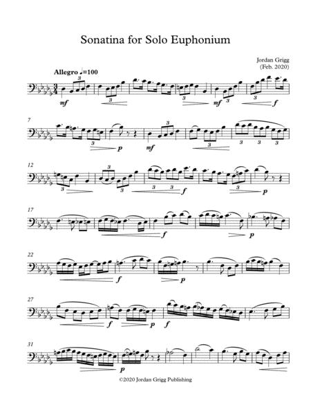 Sonatina For Solo Euphonium Sheet Music