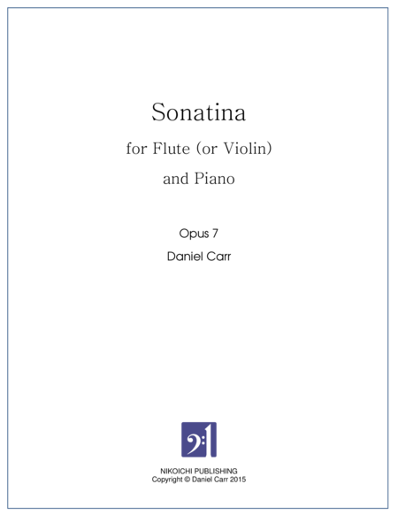 Free Sheet Music Sonatina For Yumi For Flute Or Violin And Piano Opus 7