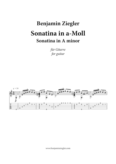 Sonatina In A Minor Sheet Music