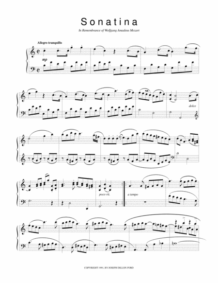 Sonatina In C From Sonatinas And Other Pieces From The Viennese Sketchbook For Piano Solo Sheet Music