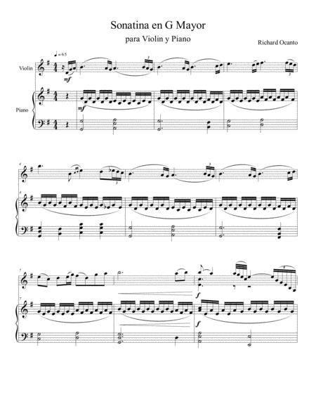 Free Sheet Music Sonatina In G Mayor Para Violin Y Piano