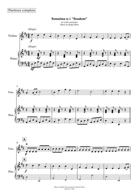 Sonatina N 1 Student Sheet Music