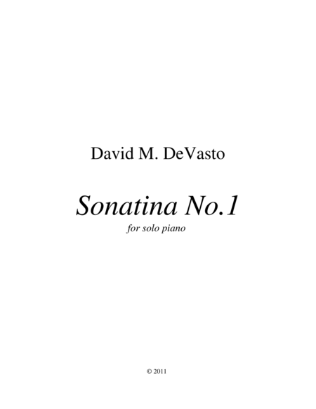 Free Sheet Music Sonatina No 1