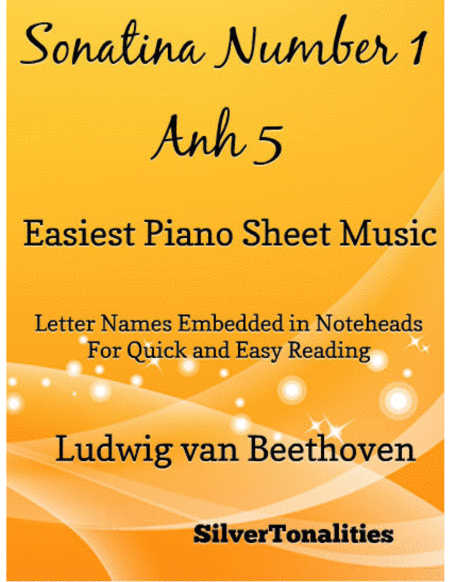 Sonatina Number 1 First Movement Anh 5 Easiest Piano Sheet Music Sheet Music