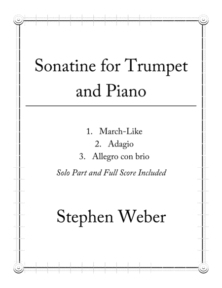 Free Sheet Music Sonatine For Trumpet And Piano