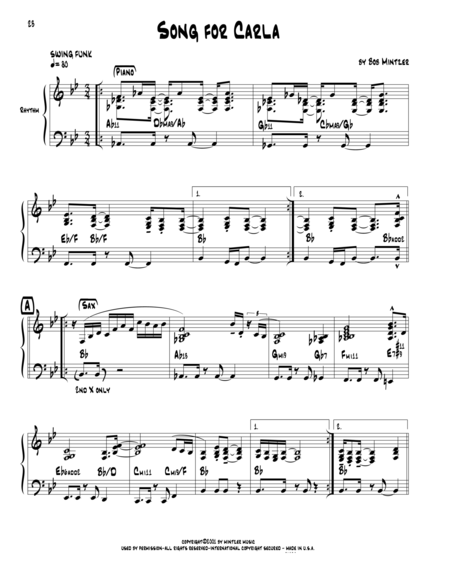 Song For Carla Sheet Music