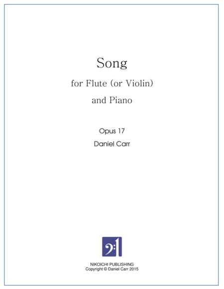 Free Sheet Music Song For Flute Or Violin And Piano Opus 17