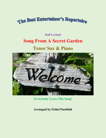 Song From A Secret Garden For Tenor Sax And Piano Jazz Pop Version Video Sheet Music