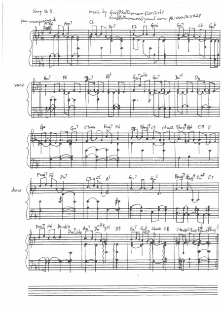 Song No 11 Sheet Music