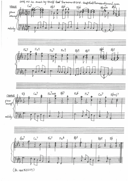 Free Sheet Music Song No 14