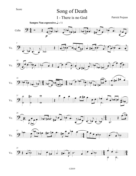 Song Of Death Sheet Music