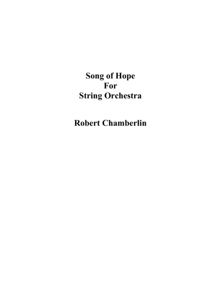 Song Of Hope Sheet Music