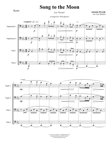 Song To The Moon For Tuba Quartet Sheet Music