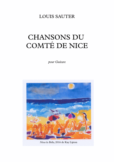 Songs From The County Of Nice Chansons Du Comt De Nice Sheet Music