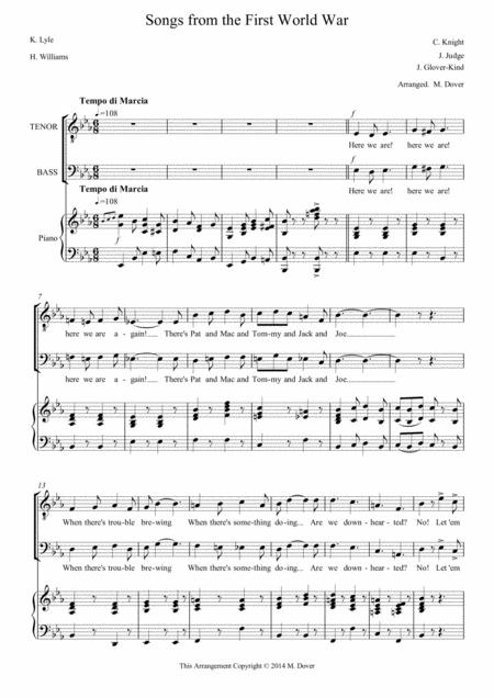 Songs From The First World War Medley Tb 2 Part Choir Sheet Music