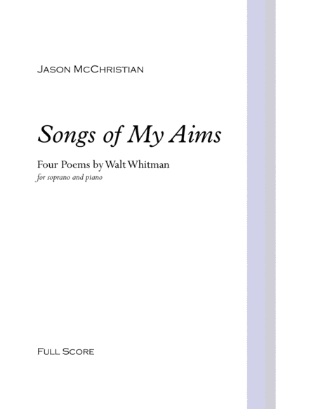 Songs Of My Aims For Soprano And Piano Sheet Music