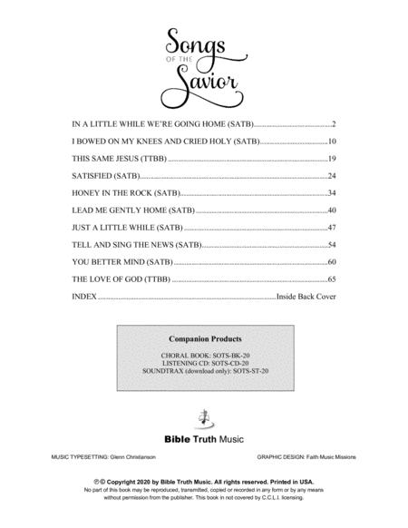 Songs Of The Savior Choral Book Sheet Music