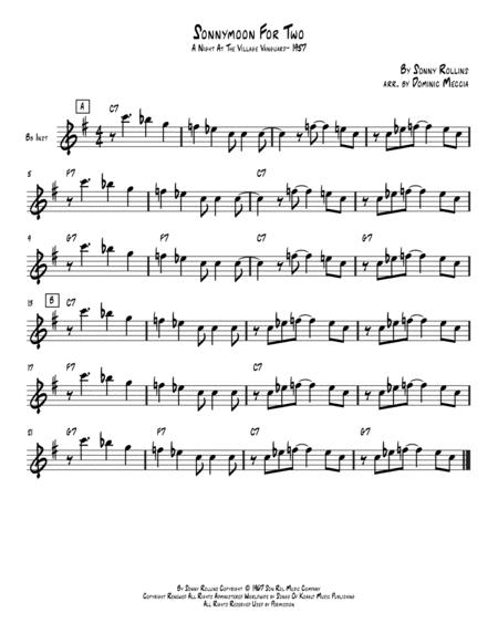Free Sheet Music Sonnymoon For Two Bb Instruments