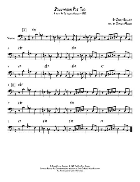 Sonnymoon For Two Trombone Sheet Music