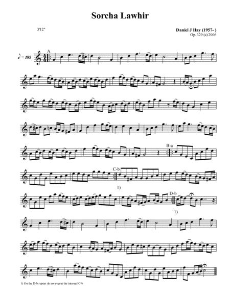 Sorcha Lawhir Treble Solo Sheet Music