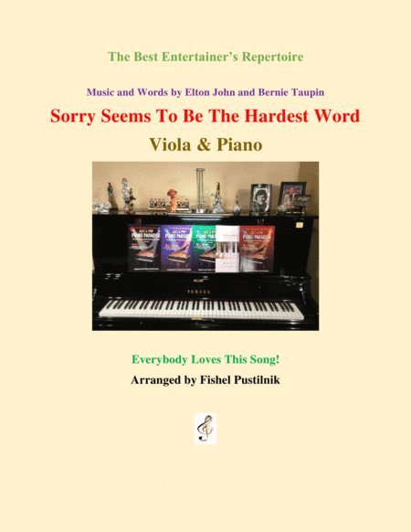 Sorry Seems To Be The Hardest Word For Viola And Piano Sheet Music