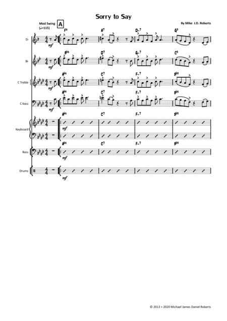 Free Sheet Music Sorry To Say