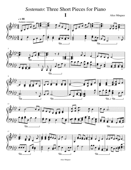 Free Sheet Music Sostenuto Three Short Pieces For Piano