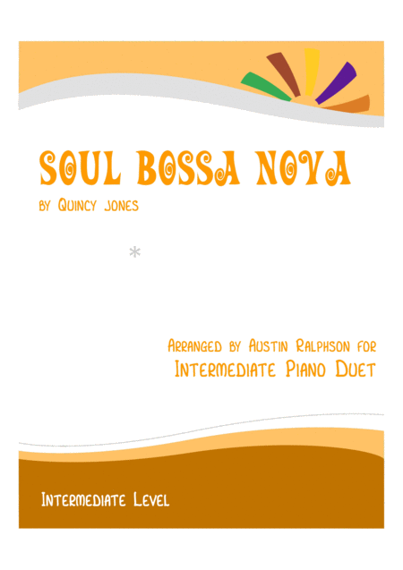 Soul Bossa Nova Piano Duet Intermediate Level Sheet Music