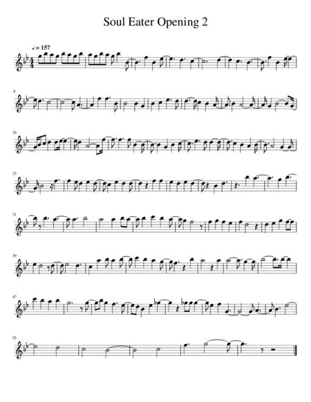 Free Sheet Music Soul Eater Opening 2