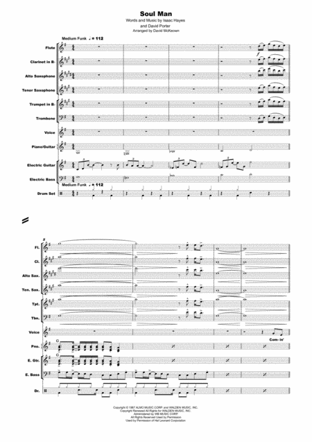 Free Sheet Music Soul Man Simple And Flexible Arrangement For Band With Vocal