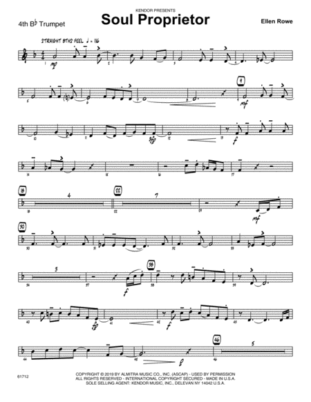 Soul Proprietor 4th Bb Trumpet Sheet Music