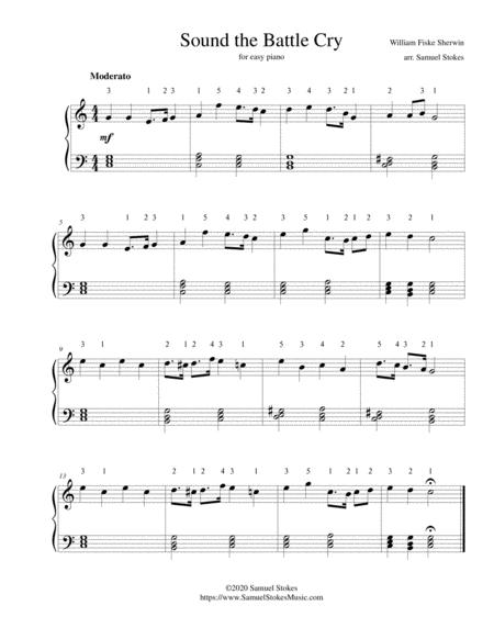 Sound The Battle Cry For Easy Piano Sheet Music