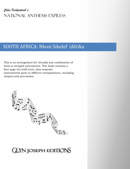 South Africa National Anthem Nkosi Sikelel Iafrika Sheet Music