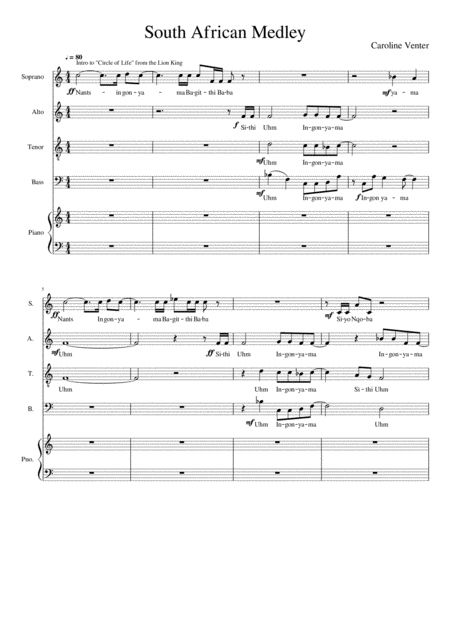 South African Medley Sheet Music