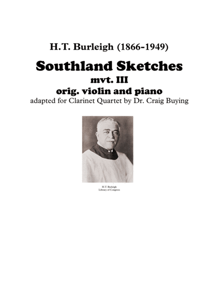 Southland Sketches For Clarinet Quartet Sheet Music