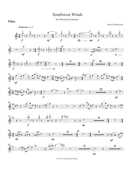 Southwest Winds Set Of Parts Sheet Music