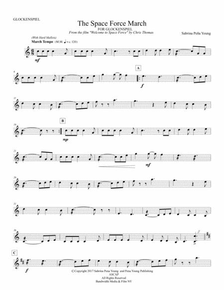 Free Sheet Music Space Force March For Glockenspiel
