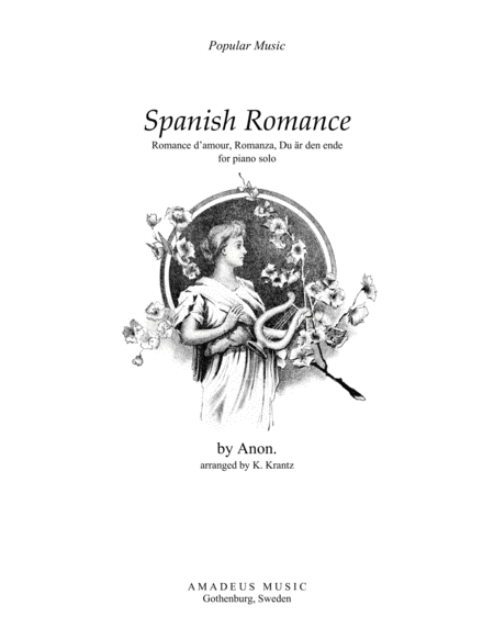 Spanish Romance Romanza For Piano Solo E Minor Sheet Music