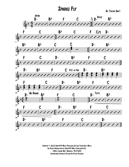 Sparks Fly Sheet Music