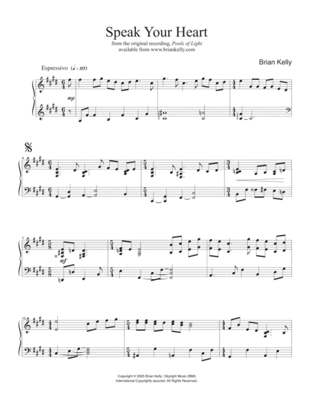 Speak Your Heart Sheet Music