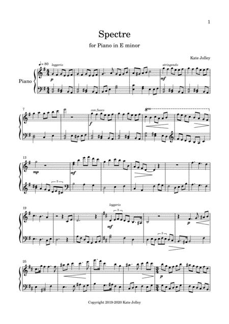 Spectre Piano Solo Sheet Music